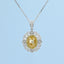 GENUINE YELLOW DIAMOND & DIAMOND NECKLACE (#:XL166-Y)