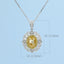 GENUINE YELLOW DIAMOND & DIAMOND NECKLACE (#:XL166-Y)