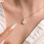 GENUINE YELLOW DIAMOND & DIAMOND NECKLACE (#:XL185-Y)