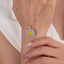 SOLID GOLD LAB-GROWN VVS FANCY VIVID YELLOW DIAMOND & DIAMOND PENDANT (#:SY018Y-P)