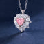 SOLID GOLD LAB-GROWN VVS FANCY VIVID PINK DIAMOND & DIAMOND PENDANT (#:SY017P-P)