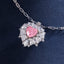 SOLID GOLD LAB-GROWN VVS FANCY VIVID PINK DIAMOND & DIAMOND PENDANT (#:SY017P-P)