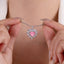 SOLID GOLD LAB-GROWN VVS FANCY VIVID PINK DIAMOND & DIAMOND PENDANT (#:SY017P-P)
