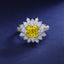 SOLID GOLD LAB-GROWN VVS FANCY VIVID YELLOW DIAMOND & DIAMOND RING (#:SY021Y-R)