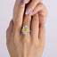 SOLID GOLD LAB-GROWN VVS FANCY VIVID YELLOW DIAMOND & DIAMOND RING (#:SY07Y-R)