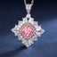 SOLID GOLD LAB-GROWN VVS FANCY VIVID PINK DIAMD & DIAMOND PENDANT (#:SY002P-P)
