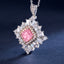 SOLID GOLD LAB-GROWN VVS FANCY VIVID PINK DIAMD & DIAMOND PENDANT (#:SY002P-P)
