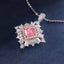 SOLID GOLD LAB-GROWN VVS FANCY VIVID PINK DIAMD & DIAMOND PENDANT (#:SY002P-P)