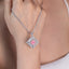 SOLID GOLD LAB-GROWN VVS FANCY VIVID PINK DIAMD & DIAMOND PENDANT (#:SY002P-P)