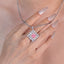 SOLID GOLD LAB-GROWN VVS FANCY VIVID PINK DIAMD & DIAMOND PENDANT (#:SY002P-P)