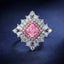 SOLID GOLD LAB-GROWN VVS FANCY VIVID PINK DIAMOND & DIAMOND RING (#:SY002P-R)
