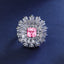 SOLID GOLD LAB-GROWN VVS FANCY VIVID PINK DIAMOND & DIAMOND RING (#:SY027P-R)