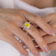 SOLID GOLD LAB-GROWN VVS FANCY VIVID YELLOW DIAMOND & DIAMOND RING (#:SY012Y-R)