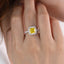 SOLID GOLD LAB-GROWN VVS FANCY VIVID YELLOW DIAMOND & DIAMOND RING (#:SY012Y-R)