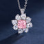 SOLID GOLD LAB-GROWN VVS FANCY VIVID PINK DIAMD & DIAMOND PENDANT (#:SY003P-P)