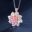 SOLID GOLD LAB-GROWN VVS FANCY VIVID PINK DIAMD & DIAMOND PENDANT (#:SY003P-P)