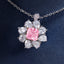 SOLID GOLD LAB-GROWN VVS FANCY VIVID PINK DIAMD & DIAMOND PENDANT (#:SY003P-P)