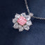 SOLID GOLD LAB-GROWN VVS FANCY VIVID PINK DIAMD & DIAMOND PENDANT (#:SY003P-P)