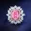 SOLID GOLD LAB-GROWN VVS FANCY VIVID PINK DIAMOND & DIAMOND RING (#:SY004P-R)