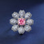 SOLID GOLD LAB-GROWN VVS FANCY VIVID PINK DIAMD & DIAMOND RING (#:SY032P-R)