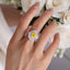 SOLID GOLD LAB-GROWN VVS FANCY VIVID YELLOW DIAMOND & DIAMOND RING (#:SY014Y-R)
