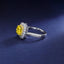 SOLID GOLD LAB-GROWN VVS FANCY VIVID YELLOW DIAMOND & DIAMOND RING (#:SY026Y-R)