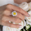 SOLID GOLD LAB-GROWN VVS FANCY VIVID YELLOW DIAMOND & DIAMOND RING (#:SY014Y-R)