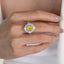 SOLID GOLD LAB-GROWN VVS FANCY VIVID YELLOW DIAMOND & DIAMOND RING (#:SY014Y-R)