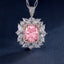 SOLID GOLD LAB-GROWN VVS FANCY VIVID PINK DIAMD & DIAMOND PENDANT (#:SY004P-P)