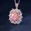 SOLID GOLD LAB-GROWN VVS FANCY VIVID PINK DIAMD & DIAMOND PENDANT (#:SY004P-P)