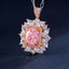 SOLID GOLD LAB-GROWN VVS FANCY VIVID PINK DIAMD & DIAMOND PENDANT (#:SY004P-P)