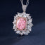 SOLID GOLD LAB-GROWN VVS FANCY VIVID PINK DIAMD & DIAMOND PENDANT (#:SY004P-P)