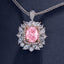 SOLID GOLD LAB-GROWN VVS FANCY VIVID PINK DIAMD & DIAMOND PENDANT (#:SY004P-P)