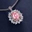 SOLID GOLD LAB-GROWN VVS FANCY VIVID PINK DIAMD & DIAMOND PENDANT (#:SY004P-P)