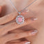 SOLID GOLD LAB-GROWN VVS FANCY VIVID PINK DIAMD & DIAMOND PENDANT (#:SY004P-P)