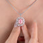 SOLID GOLD LAB-GROWN VVS FANCY VIVID PINK DIAMD & DIAMOND PENDANT (#:SY004P-P)