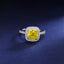 SOLID GOLD LAB-GROWN VVS FANCY VIVID YELLOW DIAMOND & DIAMOND RING (#:SY012Y-R)