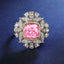 SOLID GOLD LAB-GROWN VVS FANCY VIVID PINK DIAMOND & DIAMOND RING (#:SY008P-R)