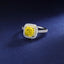 SOLID GOLD LAB-GROWN VVS FANCY VIVID YELLOW DIAMOND & DIAMOND RING (#:SY012Y-R)