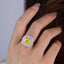 SOLID GOLD LAB-GROWN VVS FANCY VIVID YELLOW DIAMOND & DIAMOND RING (#:SY018Y-R)