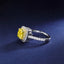 SOLID GOLD LAB-GROWN VVS FANCY VIVID YELLOW DIAMOND & DIAMOND RING (#:SY012Y-R)