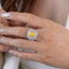 SOLID GOLD LAB-GROWN VVS FANCY VIVID YELLOW DIAMOND & DIAMOND RING (#:SY018Y-R)