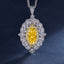 SOLID GOLD LAB-GROWN VVS FANCY VIVID YELLOW DIAMD & DIAMOND PENDANT (#:SY005Y-P)