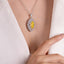 SOLID GOLD LAB-GROWN VVS FANCY VIVID YELLOW DIAMD & DIAMOND PENDANT (#:SY005Y-P)