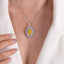 SOLID GOLD LAB-GROWN VVS FANCY VIVID YELLOW DIAMD & DIAMOND PENDANT (#:SY005Y-P)