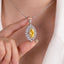 SOLID GOLD LAB-GROWN VVS FANCY VIVID YELLOW DIAMD & DIAMOND PENDANT (#:SY005Y-P)