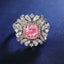 SOLID GOLD LAB-GROWN VVS FANCY VIVID PINK DIAMOND & DIAMOND RING (#:SY009P-R)