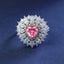 SOLID GOLD LAB-GROWN VVS FANCY VIVID PINK DIAMD & DIAMOND RING (#:SY031P-R)