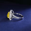 SOLID GOLD LAB-GROWN VVS FANCY VIVID YELLOW DIAMOND & DIAMOND RING (#:SY036Y-R)