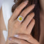 SOLID GOLD LAB-GROWN VVS FANCY VIVID YELLOW DIAMOND & DIAMOND RING (#:SY019Y-R)